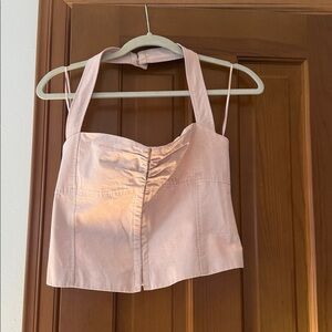 Zara Pink Halter Corset Top